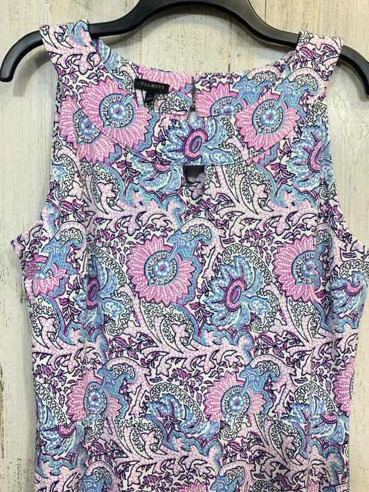 NWT TALBOTS Dresses and Skirts Size L WHITE/LIGHT BLUE/LVDER/PINK ABSTRACT Dress