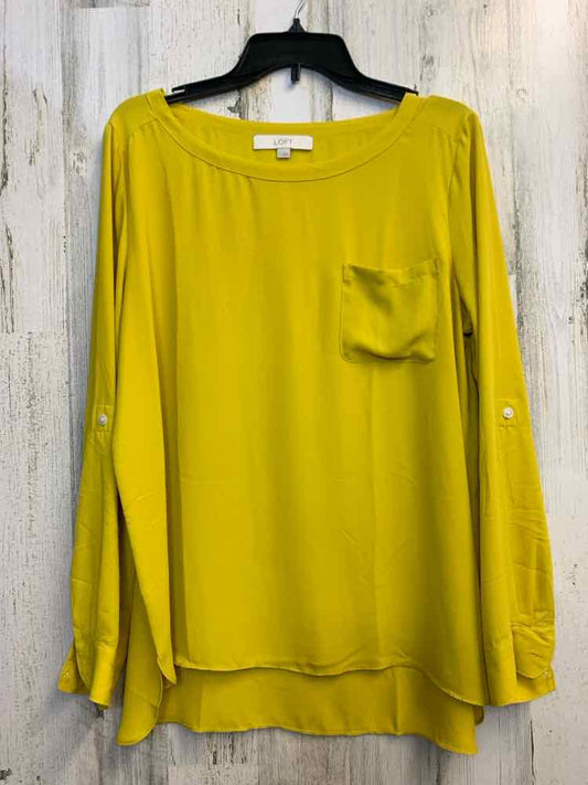 LOFT Tops Size L Yellow LONG SLEEVES TOP