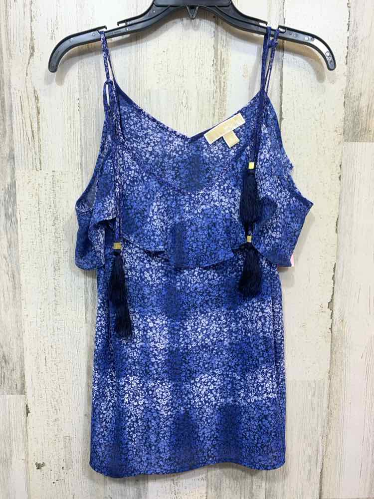 PRE-OWNED MICHAEL KORS Tops Size S SHADES OF BLUE Floral TANK TOP Tank Top/FLORA