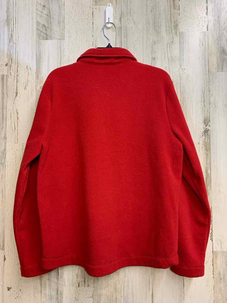 PRE-OWNED BASIC EDITION Tops Size L Red LONG SLEEVES Sweater/BUTTON UP