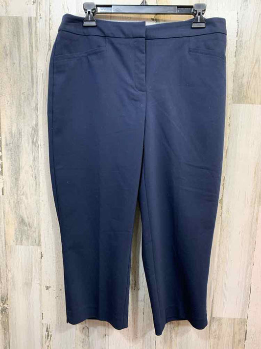 NWT Size 1 CHICO BOTTOMS NAVY BLUE CAPRI Pants/FABULOUSLY SLIMMING STRETCH