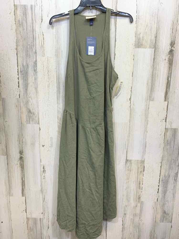 NWT UNIVERSAL THREADS  Size L Olive SLEEVELESS NIDI W/POCKETS Dress