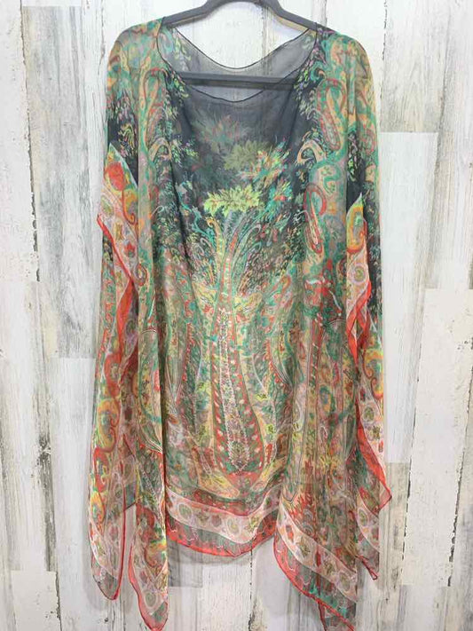 PRE-OWNED Tops Size One Size Multi-Color Paisley COVER UP TOP/FLOWING OPEN SIDES
