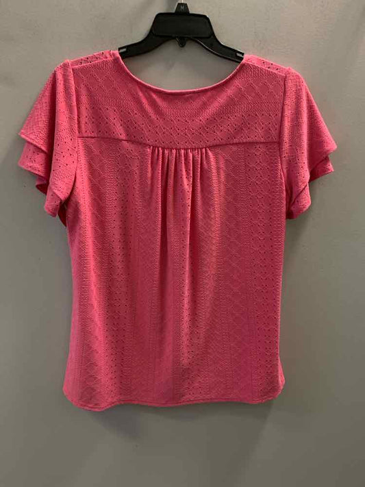 KIM ROGERS Tops Size XL CORAL SHORT SLEEVES TOP
