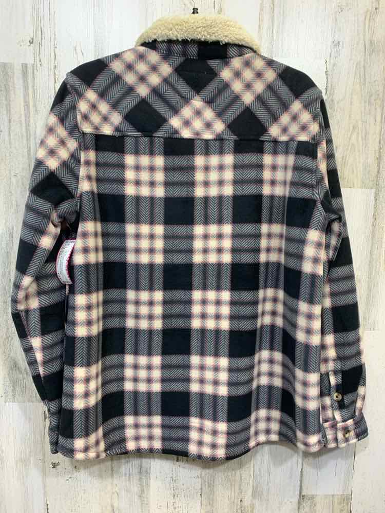 PRE-OWNED SOHO JACKETS / COATS Size L BLK/GRY/PNK Plaid LONG SLEEVE Jacket