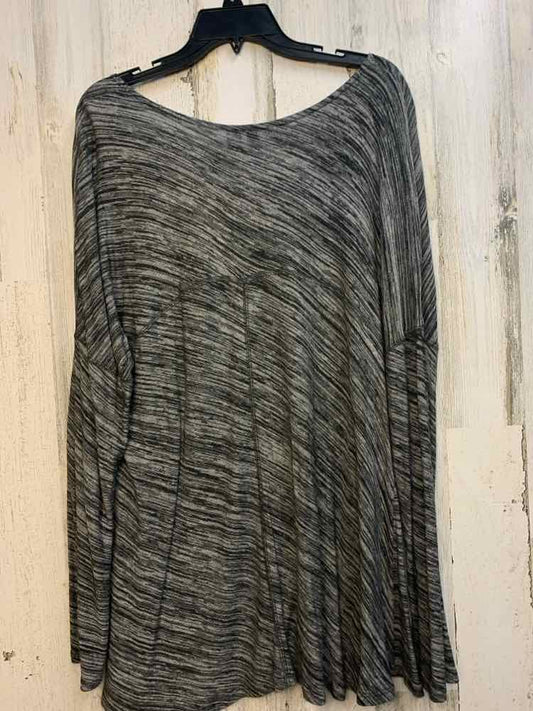 CYNTHIA ROWLEY Tops Size XL Gray SPACE DYE DROP SHOULDER TOP