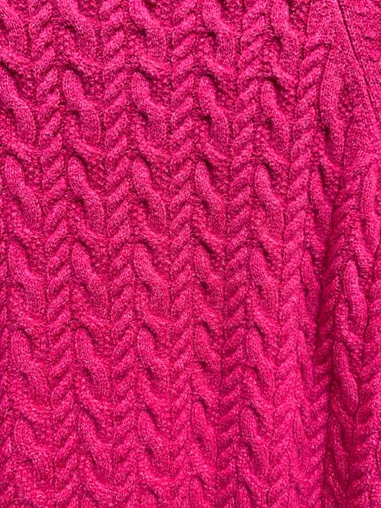 NWT ON 34TH Size XXL Tops Pink CABLE KNIT LONG SLEEVE CREW NECKLINE SWEATER