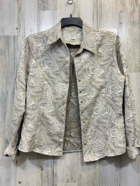 PRE-OWNED COLDWATER CREEK Tops Size M PEARL JACKET Jacket/PEARL COLORED BUTTON U