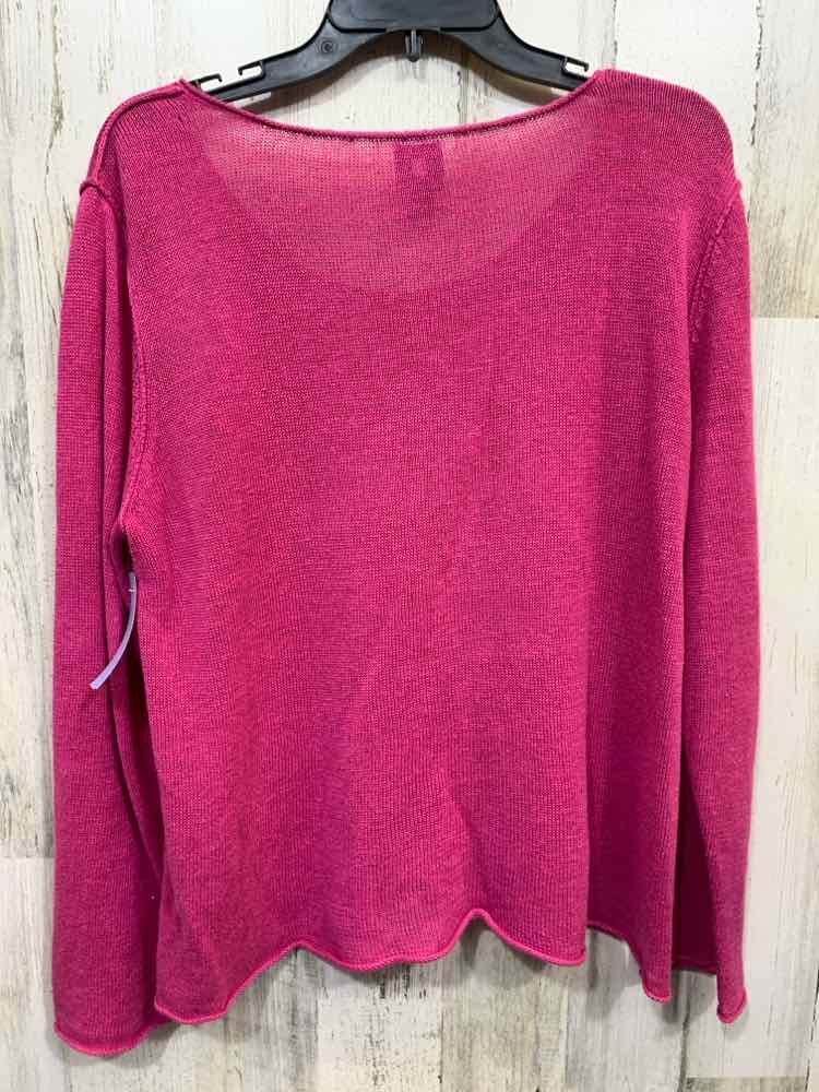 NWOT EILEEN FISHER Size L Tops Fuschia Solid LONGSLEEVE Shirt