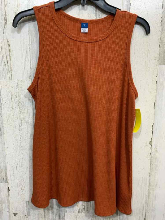 PRE-OWNED OLD NAVY Tops Size S RUST RIBBED/ SCOOP NECKLINE Tank Top