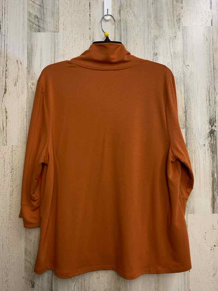 PRE-OWNED SOUTHERN BREEZE Tops Size PXL Pumpkin 3/4 SLEEVE TOP/V NECKLINE