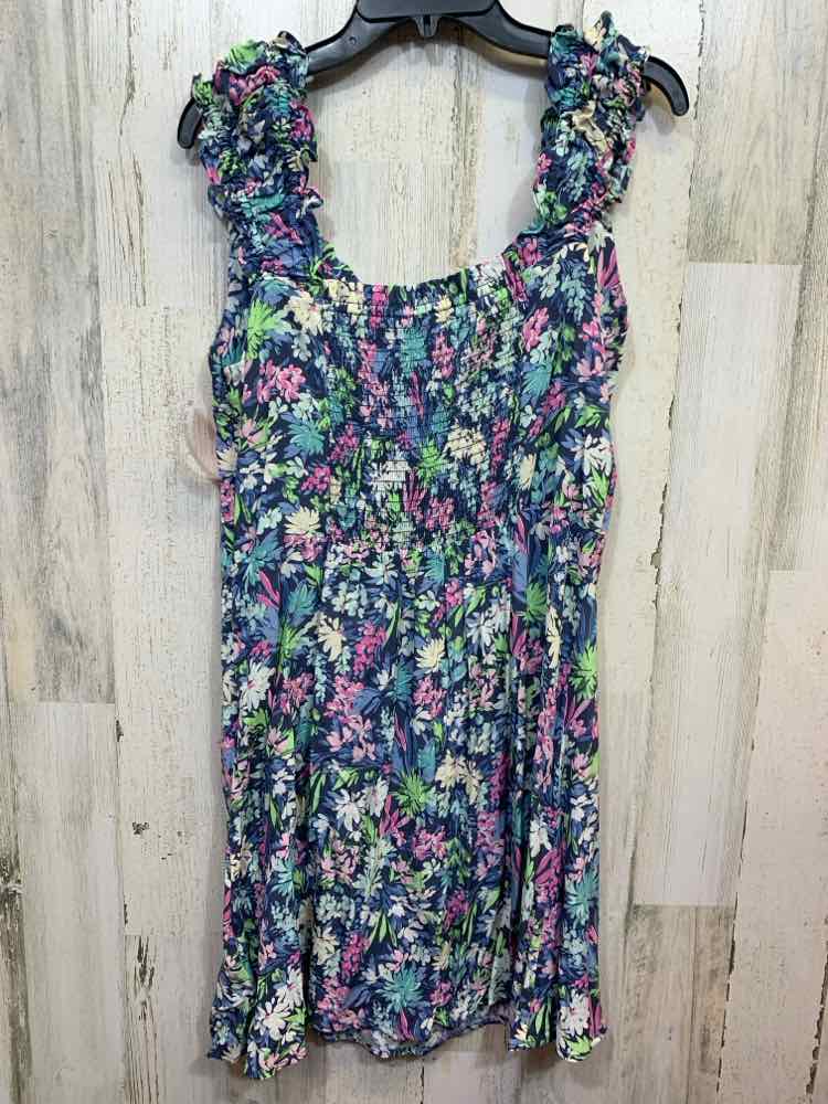 NWT GAP Dresses and Skirts Size L NAVY/AQUA/GRN/PINK/WHT Floral A-LINE Dress/A-L