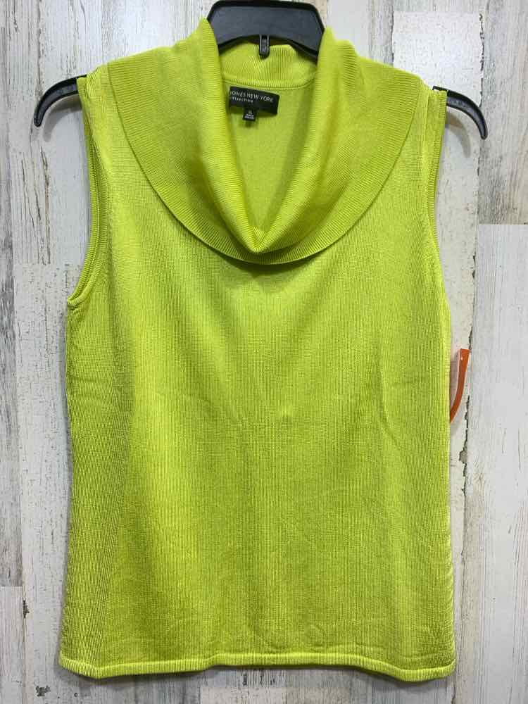 PRE-OWNED JONES NEW YORK Size XL Tops Lime Green SLEEVELESS COWL NECK Blouse