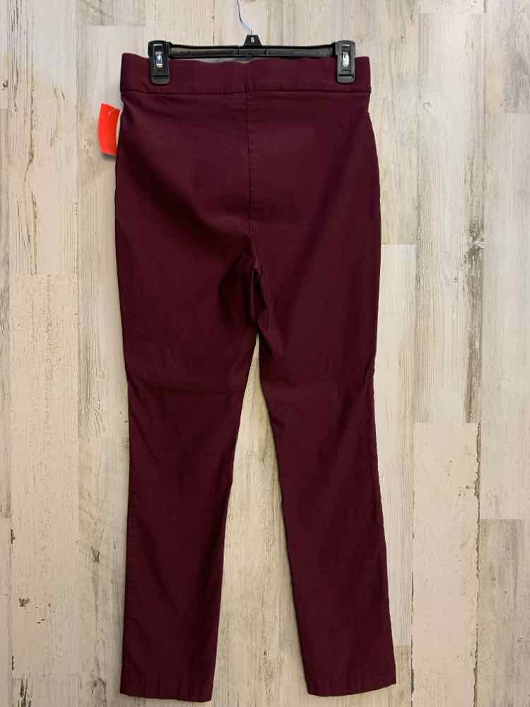 PRE-OWNED Size 6 RAFAELLA BOTTOMS BURGANDY SLIM LEG Pants/ELASTIC WAISTBAND