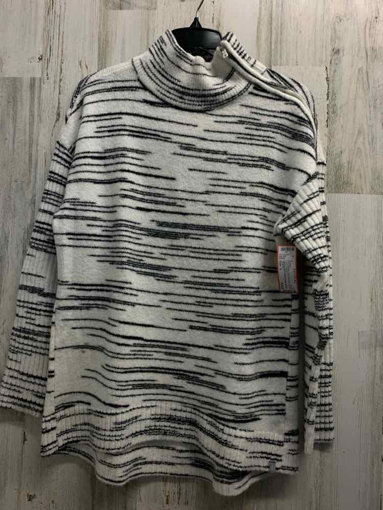 PRE-OWNED TALBOTS Tops Size S WHT/BLK STRIPES LONG SLEEVE Sweater