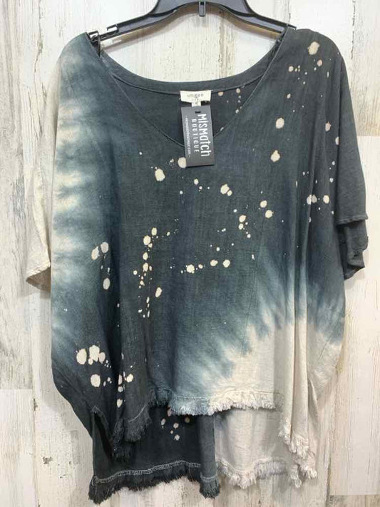 NWT UMGEE/DISTRESSED HEM RELAXED FIT SHORT-SLEEVE