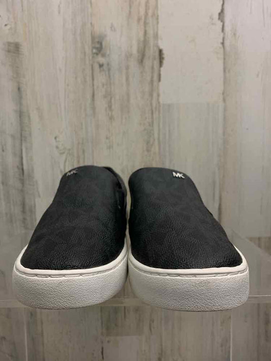 PRE-OWNED MICHAEL KORS SHOES Shoe Size 8.5 Black MONOGRAM SLIP ON Shoes/BLACK MO