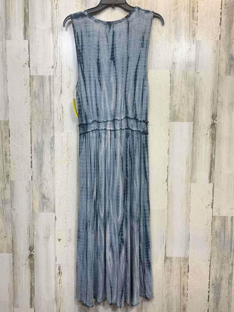 PRE-OWNED KNOX ROSE Dresses and Skirts Size M NAVY/GRAY BLUE TY-DYE MAXI Dress/T
