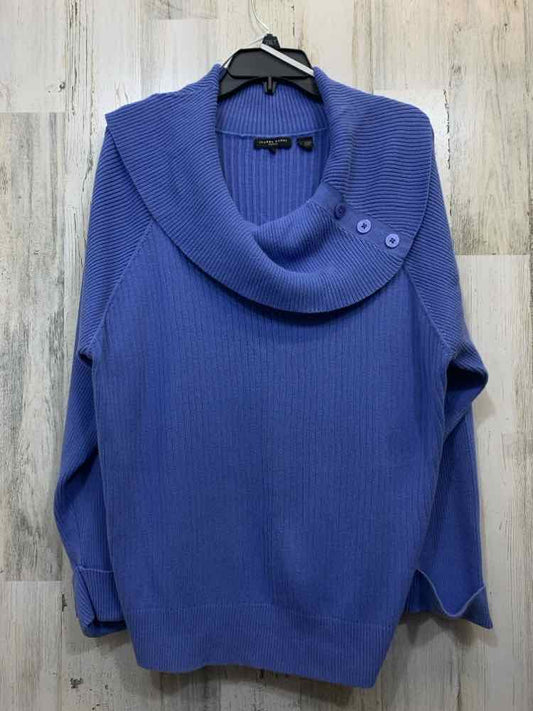 JEANNE PIERRE PLUS SIZES Size 3X periwinkle SWEATER Sweater