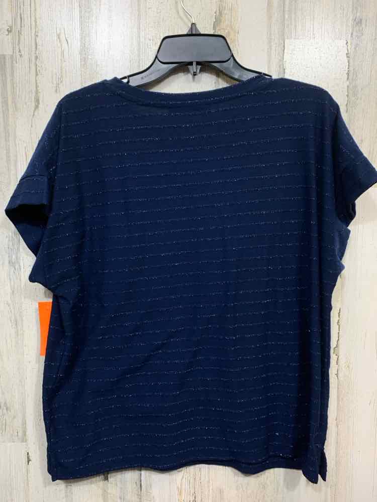 PRE-OWNED ELLEN TRACY Size XL Blue SPARKLES Blouse