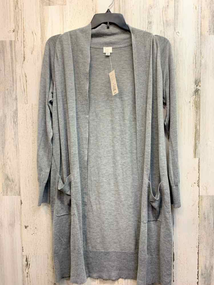 NWT A NEW DAY Tops Size S Gray Solid CARDIGAN Cardigan/GRAY LONG SLEEVE OPEN FRO
