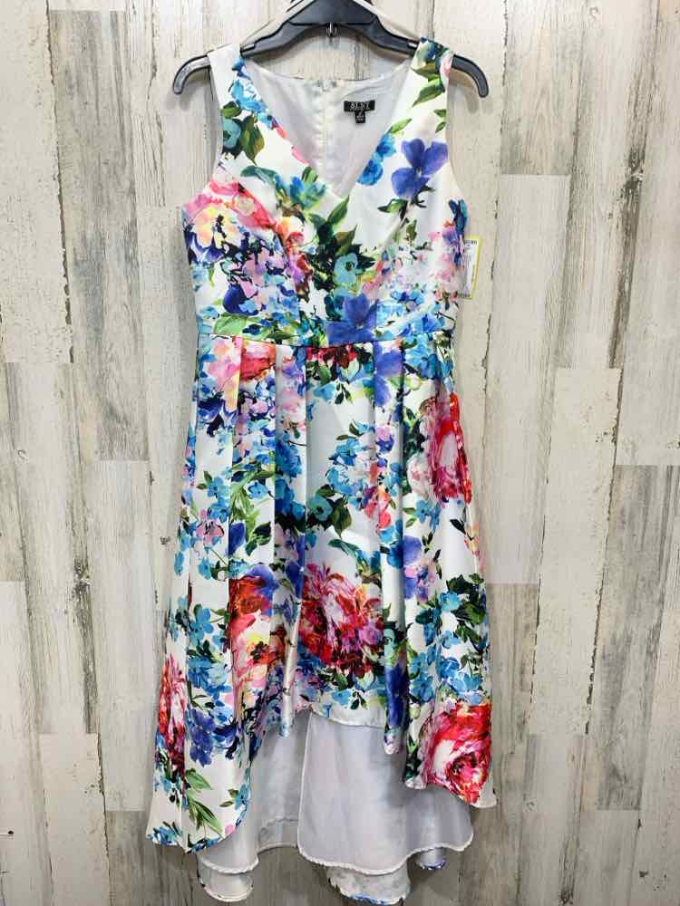 PRE-OWNED SLNY Dresses and Skirts Size 6 WHITE/BLUE/GREEN/PINK/LVDR/YLLW Dress/F
