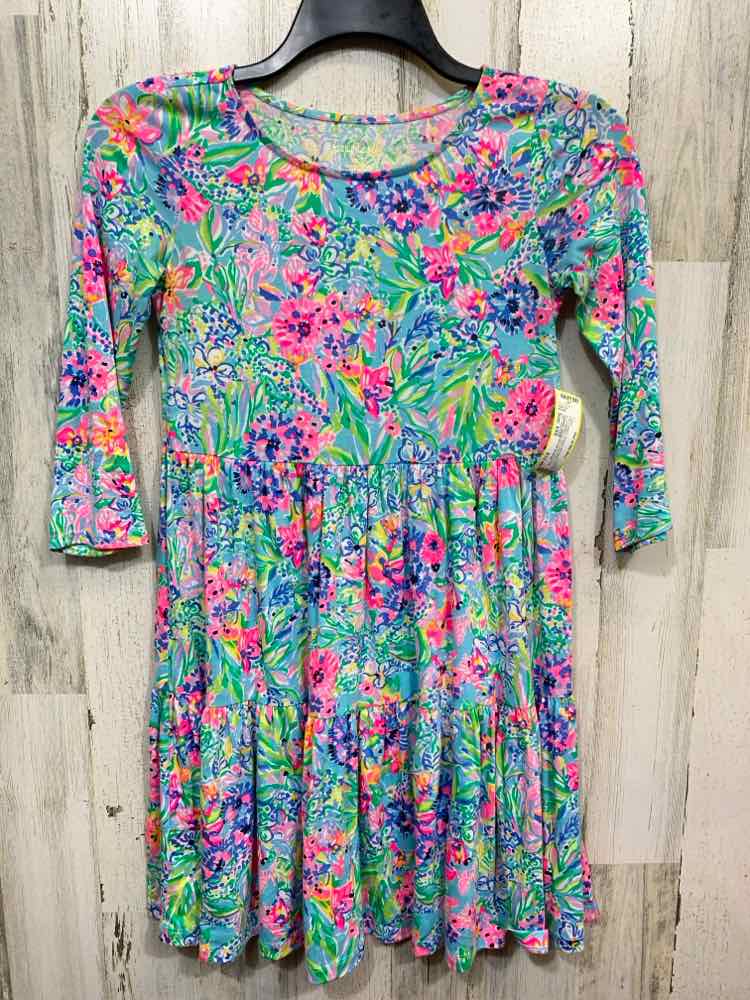 PRE-OWNED LILLY PULITZER/VIBRANT SWING FIT 3/4 SLEEVE CREW NECK