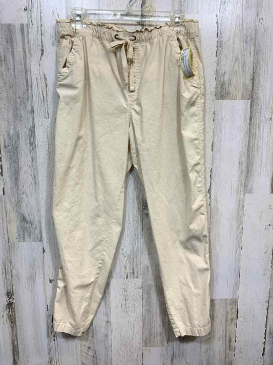 PRE-OWNED Size M SONOMA BOTTOMS Beige WIDE LEG/DRAWSTRING WAIST Pants
