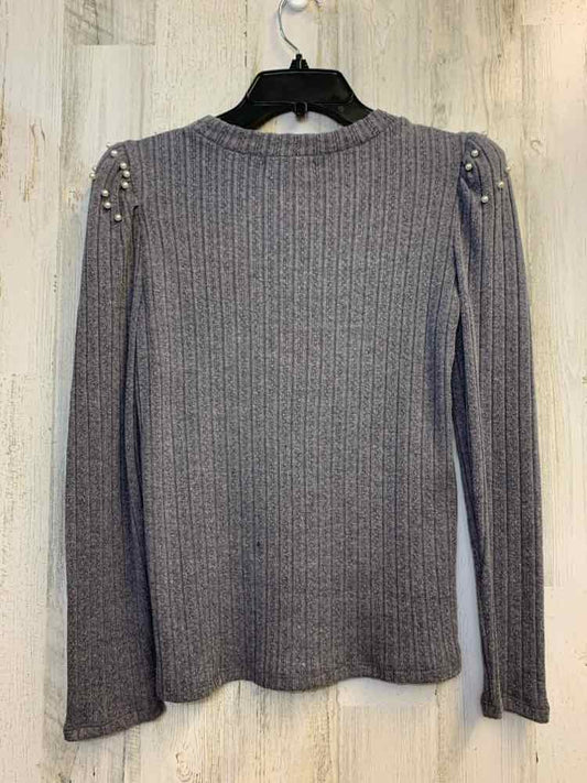 PRE-OWNED DESIGN STORY Tops Size S Gray Solid LONG SLEEVES TOP/GRAY SLEEVE TOP W
