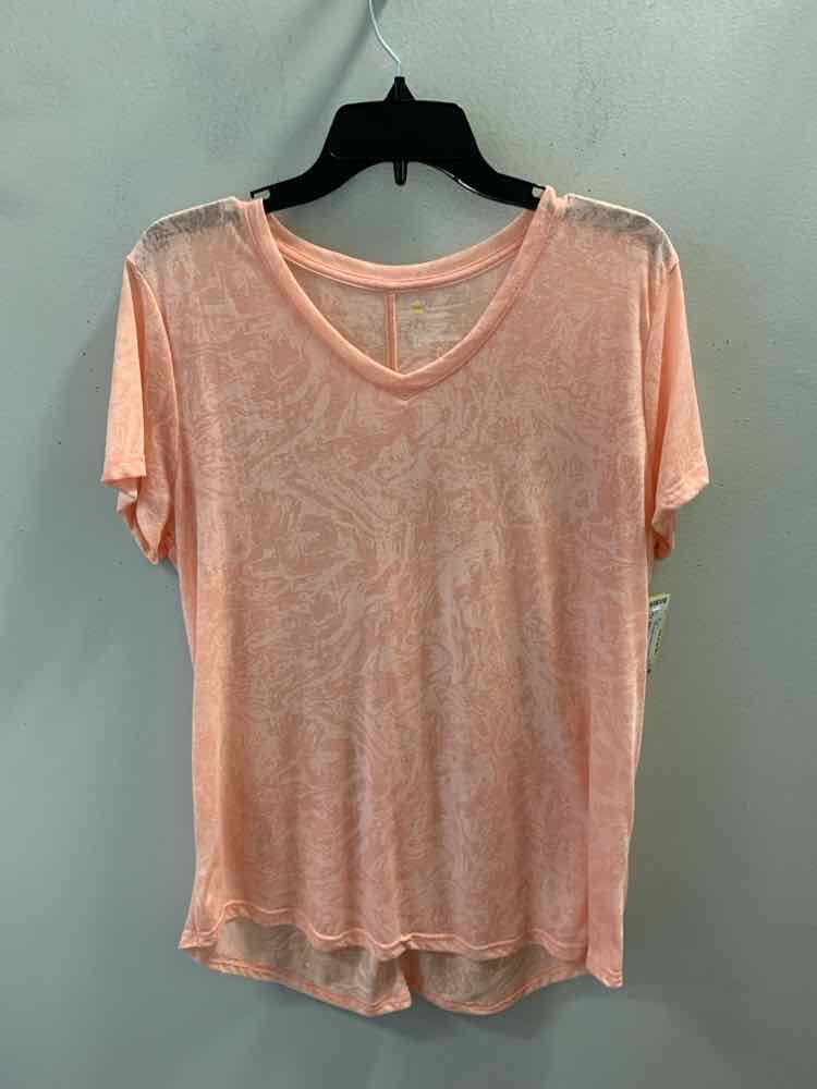 TEK GEAR Tops Size XL Peach SWIRLS SHORT SLEEVES TOP