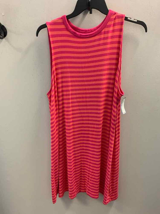 TIME AND TRU PLUS SIZES Size XXL PNK/ORG Stripe Dress