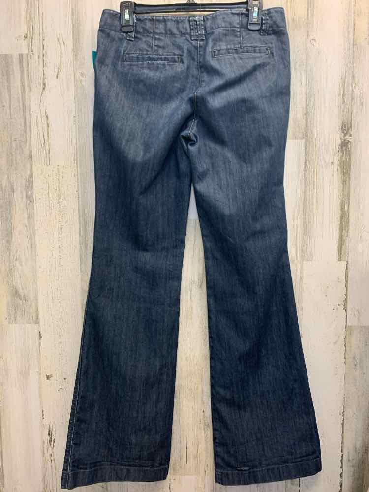 Size 6 ANN TAYLOR BOTTOMS DARK BLUE Denim FLARE Jeans