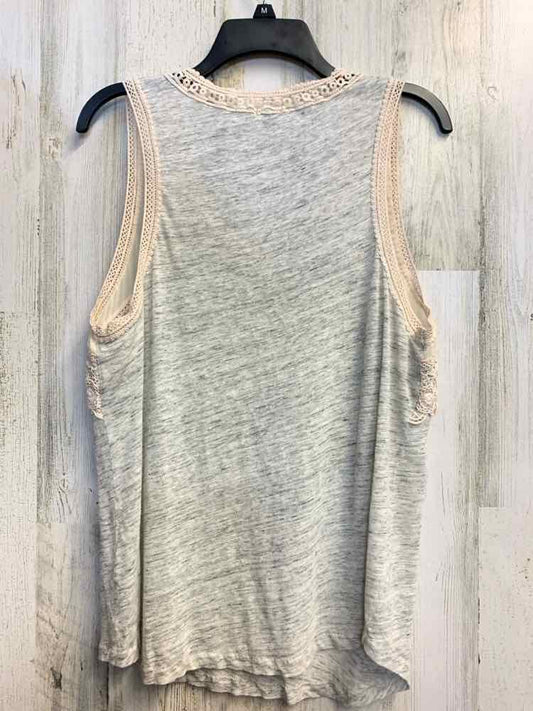 J.CREW Tops Size XL CRM/GRAY SPACE DYE SLEEVELESS TOP