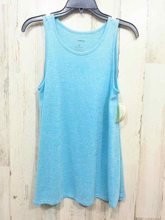 PRE-OWNED SONOMA/SOFT LOOPED/SLUB KNIT TERRY-LIKE TEXTURE SCOOP NECK