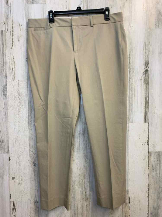 Size 14 CROWN & IVY BOTTOMS Tan ANKLE Pants