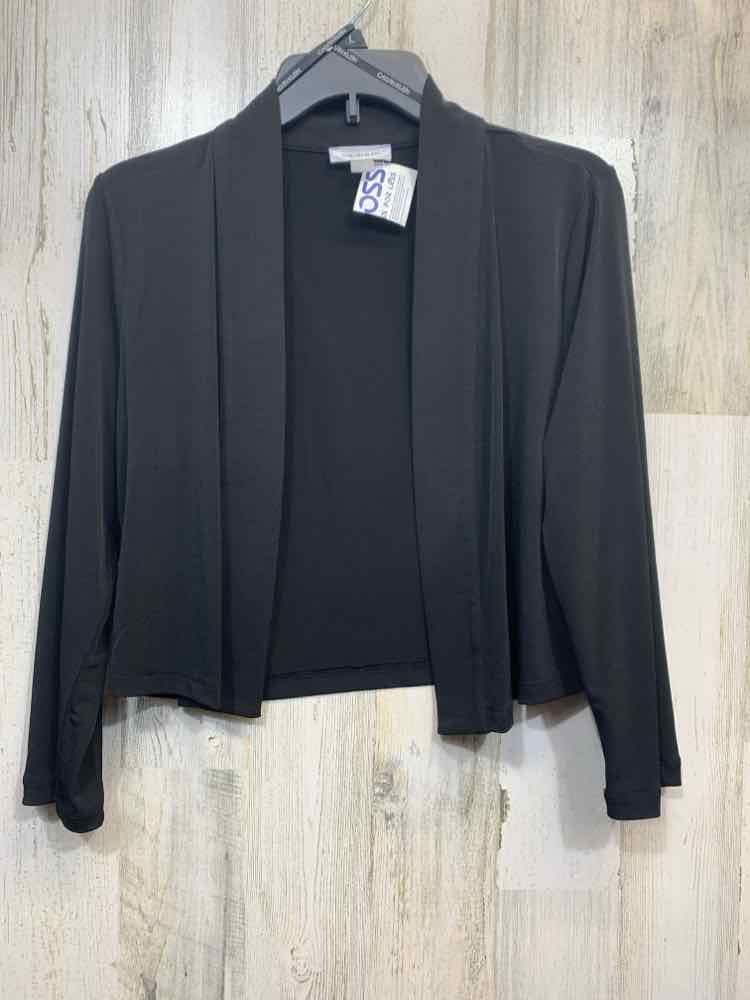 CALVIN KLEIN Shawl/OPEN FRONT BLACK LONG SLEEVE SHAWL