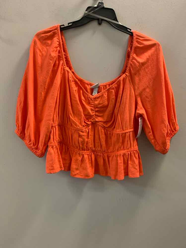 NWT A NEW DAY PLUS SIZES Size XXL Orange 3/4 SLEEVE TOP