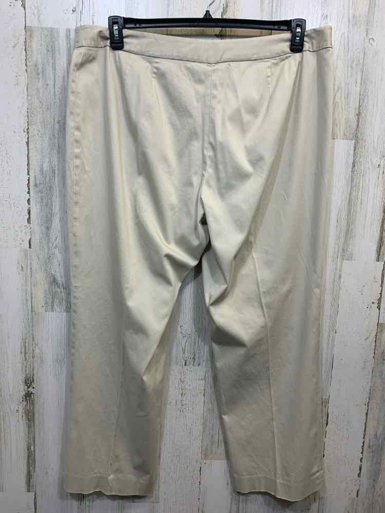 PRE-OWNED Size 22 LANE BRYANT BOTTOMS Khaki FLAT FRONT Pants/2 FRONT POCKETS