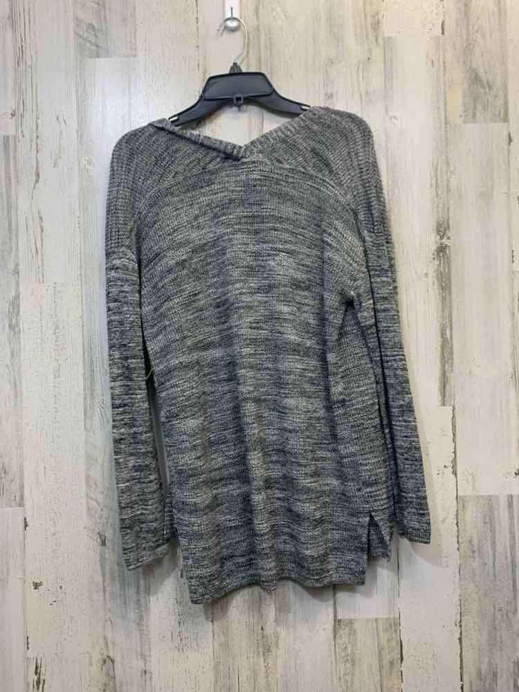 PRE-OWNED TALBOTS Tops Size M BLACK/GRAY CARDIGAN Cardigan/OPEN FRONT LONG SLEEV