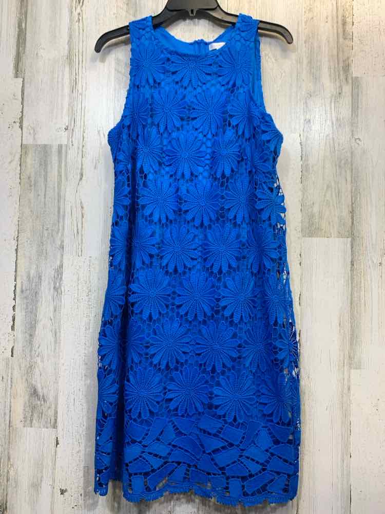 PRE-OWNED LONDON TIMES Dresses and Skirts Size 12 Royal Blue CROCHET Dress/ROYAL