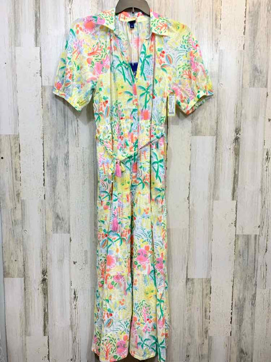 NWT ROLLER RABBIT Dresses and Skirts Size M WHITE/GREEN/YELLOW/RED Floral Dress
