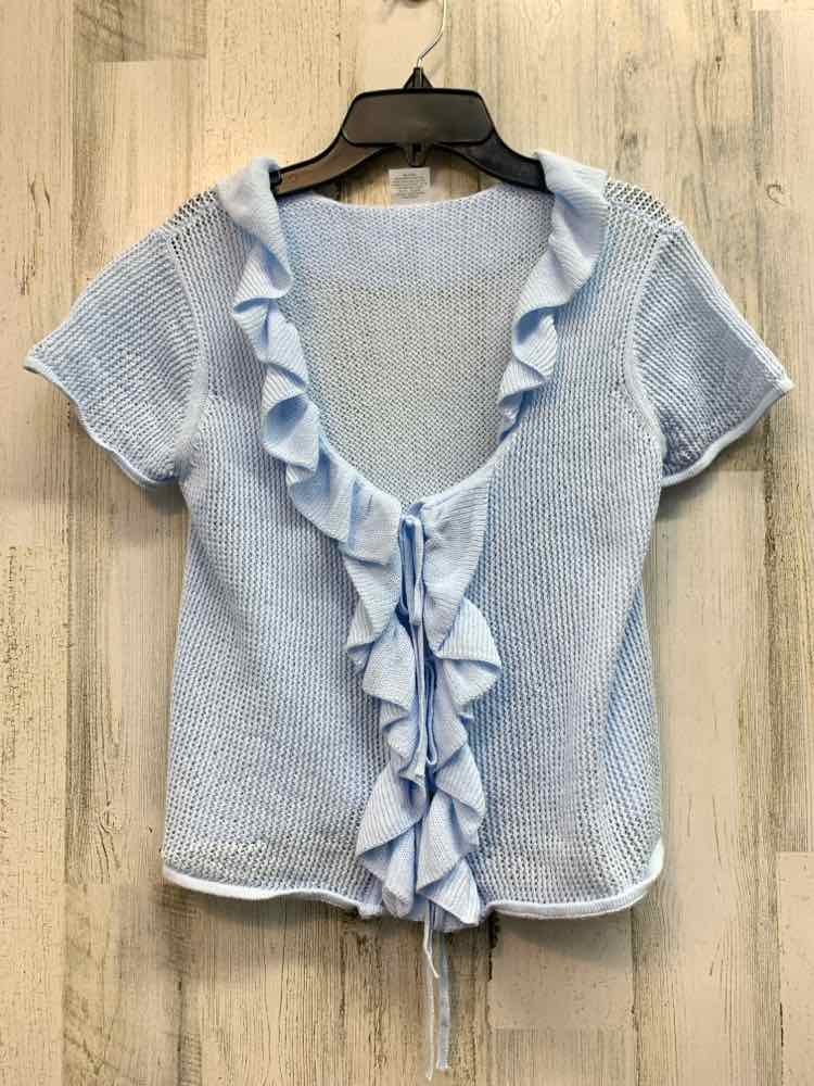 NWT WILD FABLE Tops Size M BABY BLUE KNITTING SHORT SLEEVES TOP/BABY BLUE KNITTE