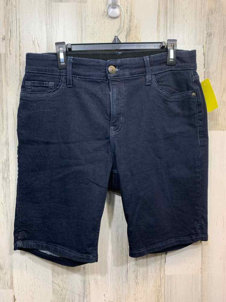 PRE-OWNED Size 14P LIZ CLAIBORNE BOTTOMS Navy Denim Shorts