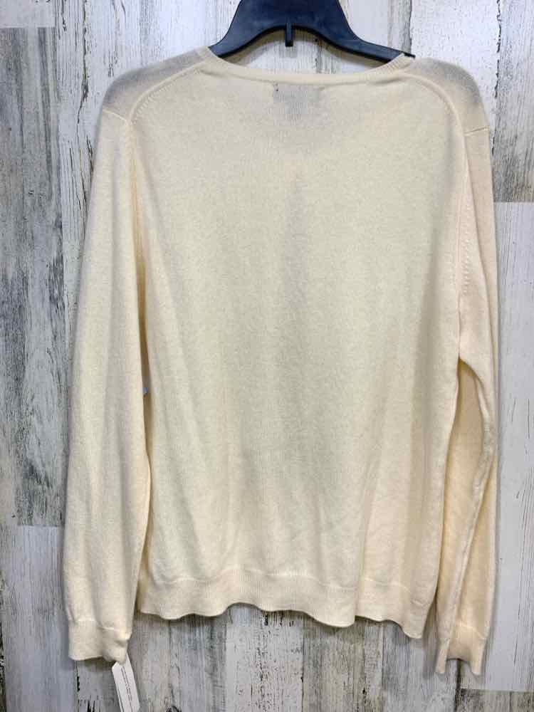NWT CHARTER CLUB Size S JACKETS / COATS Cream Cashmere Solid LONGSLEEVE Cardigan