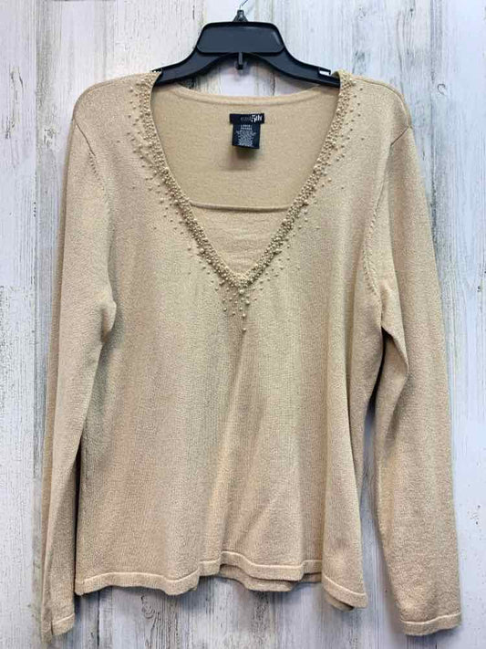 EAST 5TH Tops Size L Gold SWEATER Sweater