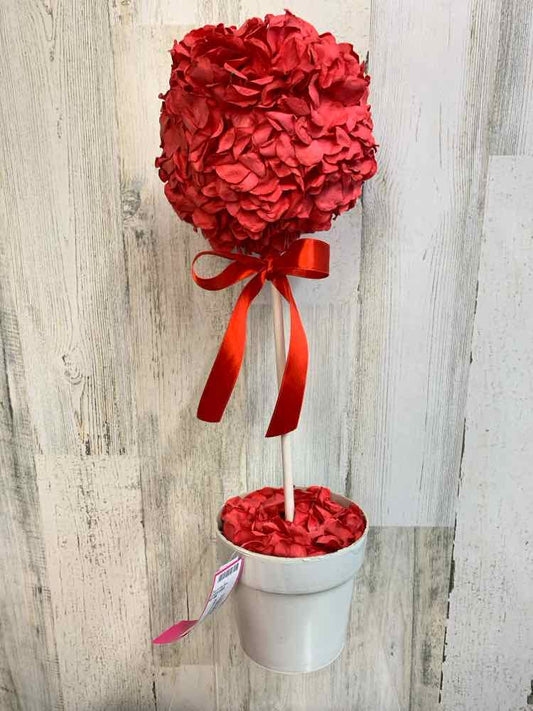 Holiday Item/RED FLOWER TOPIARY