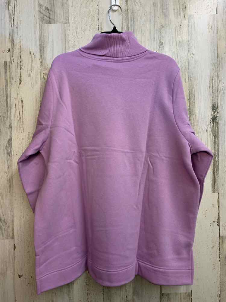 NWT KAREN SCOTT PLUS SIZES Size 2X Purple LONG SLEEVES Sweater/SLITS ON SIDE