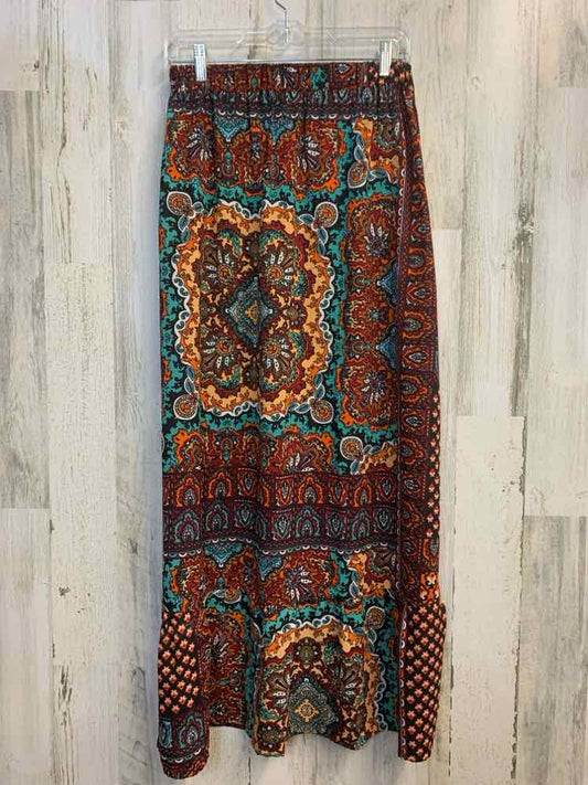 EARTHBOUND TRADING CO. Dresses and Skirts Size S WINE/ORG/AQUA/WHT LONG Skirt