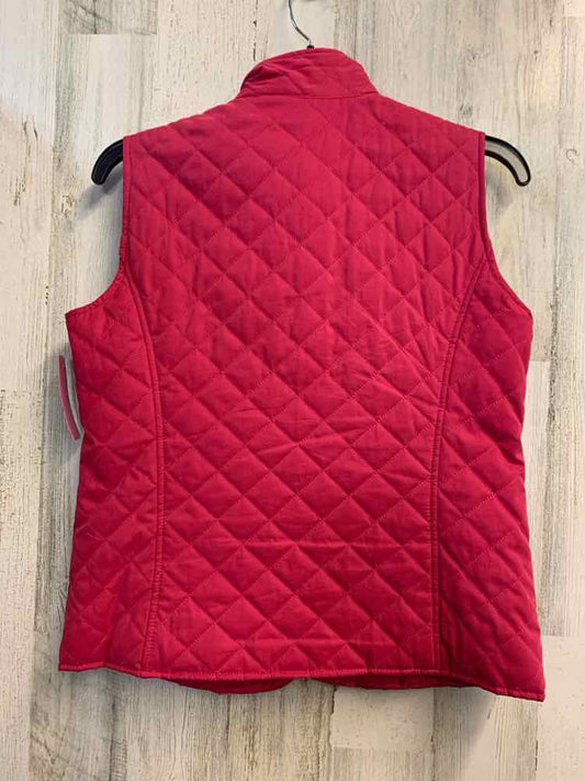 PRE-OWNED LIZ CLAIBORNE Tops Size SP Pink Solid VEST Vest/PINK COLORED QUILTED V