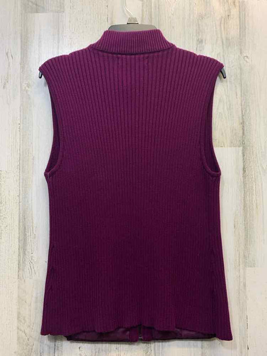 JONES NEW YORK JACKETS / COATS Size M Purple QUILTED Vest